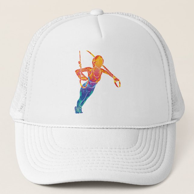 Watercolor Rings Gymnastics Trucker Hat (Front)