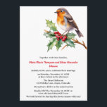 Watercolor Robin Christmas wedding invitation<br><div class="desc">Celebrate your love story with the charming and elegant Watercolor Robin Christmas Wedding Invitation, perfect for couples looking to add a touch of nature's beauty to their festive celebration. This exquisite wedding invitation features a delicate watercolor painting of a robin bird perched gracefully on a holly berry tree branch, capturing...</div>