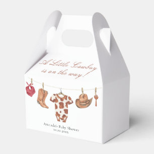 Watercolor Rodeo Western Cowboy Baby Shower Favour Box