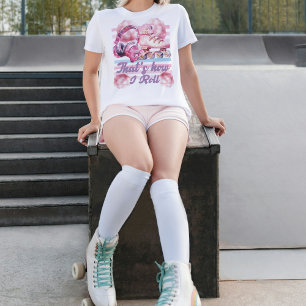 Watercolor Roller Blade Birthday T-Shirt