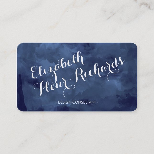 Watercolor Romance Business Cards (Front)