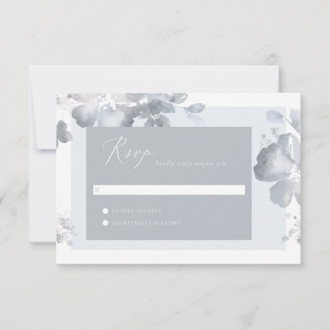 Watercolor Romance RSVP Card (Front)