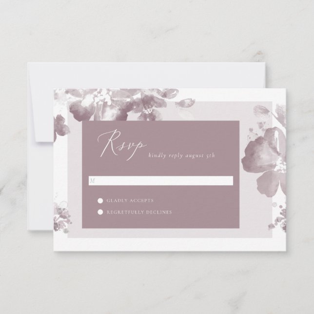 Watercolor Romance RSVP Card (Front)