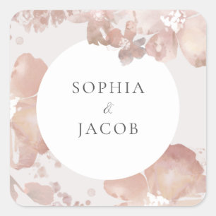 Watercolor Romance Square Sticker
