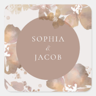 Watercolor Romance Square Sticker