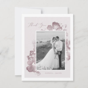 Watercolor Romance Thank You Card