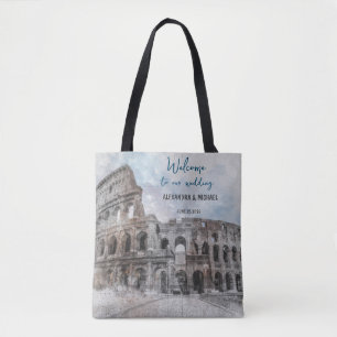 Watercolor Rome, Italy Tote Bag
