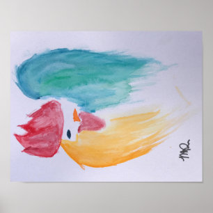 Watercolor Roo Poster