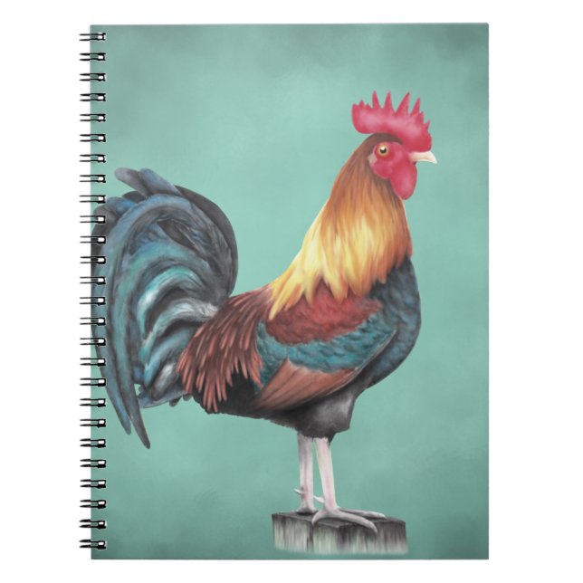 Watercolor Rooster Notebook (Front)