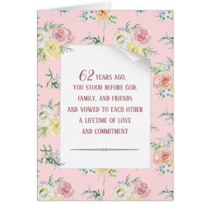 Watercolor Rose 62nd Anniversary
