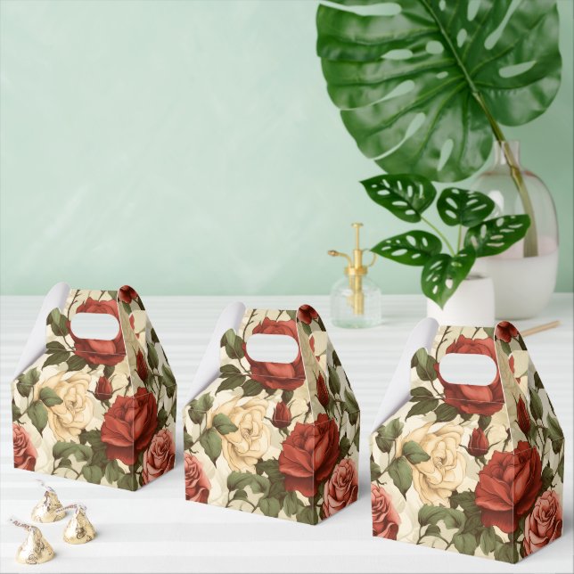 Watercolor Rose Garden Favour Box (Multiple)