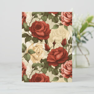 Watercolor Rose Garden Holiday Card