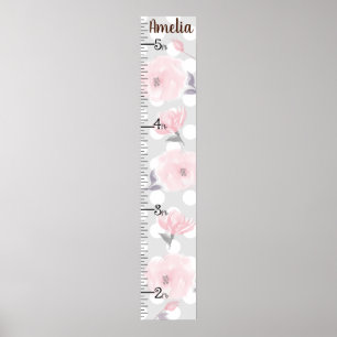 Watercolor Rose Growth Chart Keep at 8x44!