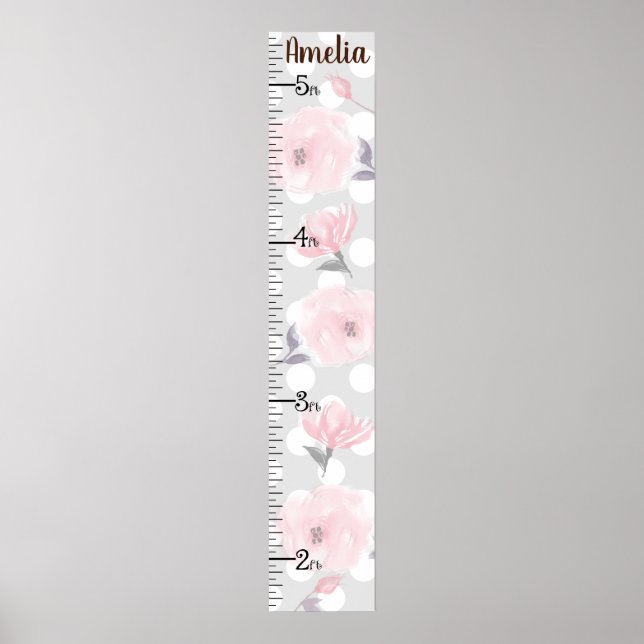Watercolor Rose Growth Chart Keep at 8x44! (Front)