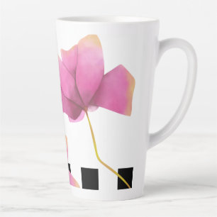 Watercolor Rosé Magnolia Latte Mug