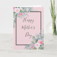 Watercolor Rose Mother's Day Card