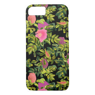 Watercolor rose pink flowers botanical floral retr iPhone 8/7 case