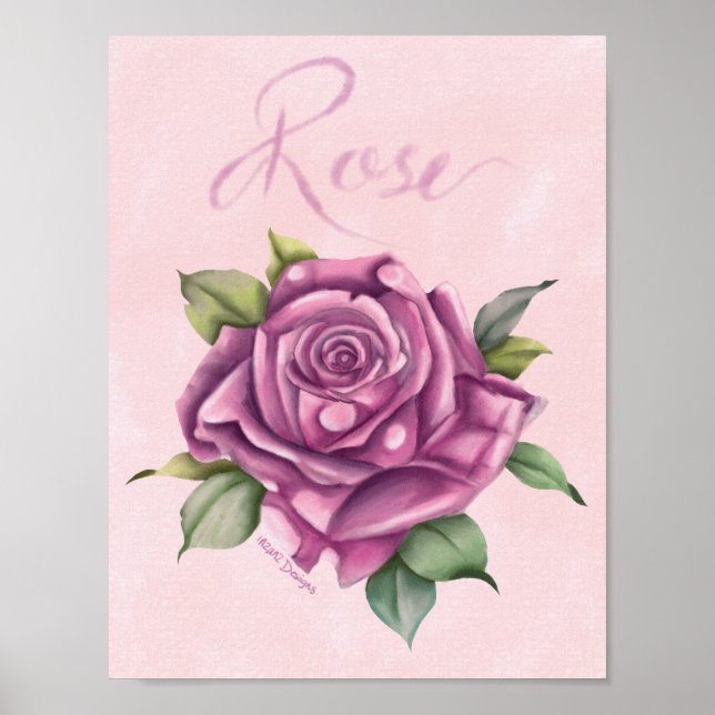 Watercolor Rose  Poster (Front)