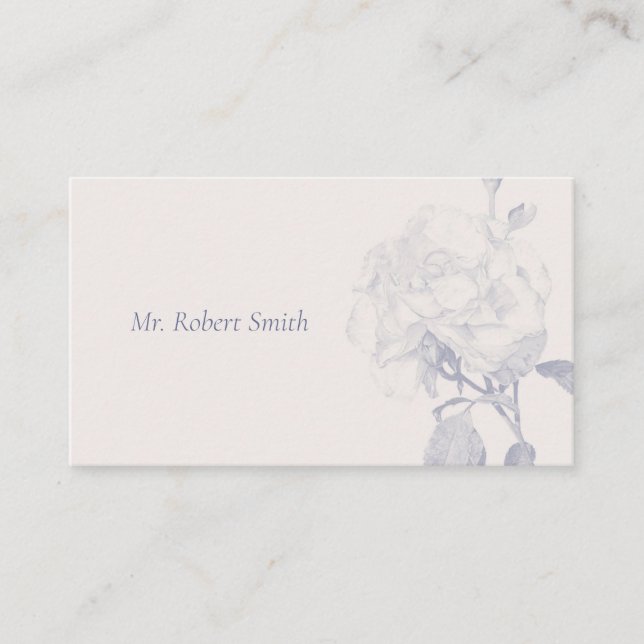 Watercolor Rose table name cards (Front)