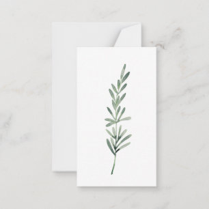 Watercolor Rosemary Card
