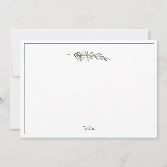 Watercolor Rosemary Card (Front)