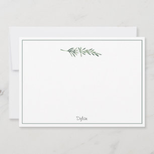 Watercolor Rosemary Card