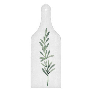 Watercolor Rosemary Cutting Board