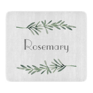 Watercolor Rosemary Cutting Board