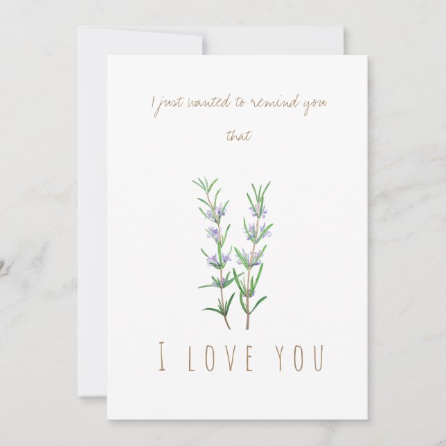 watercolor rosemary flowers greeting card (Front)