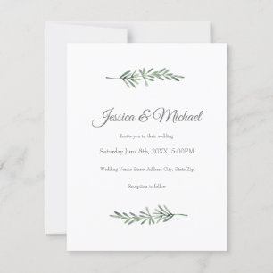 Watercolor Rosemary Invitation
