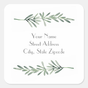 'Watercolor Rosemary' Labels