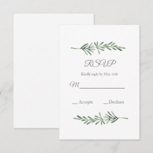 Watercolor Rosemary RSVP Card