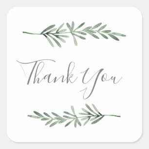 Watercolor Rosemary Square Sticker