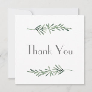 Watercolor Rosemary Thank You Card