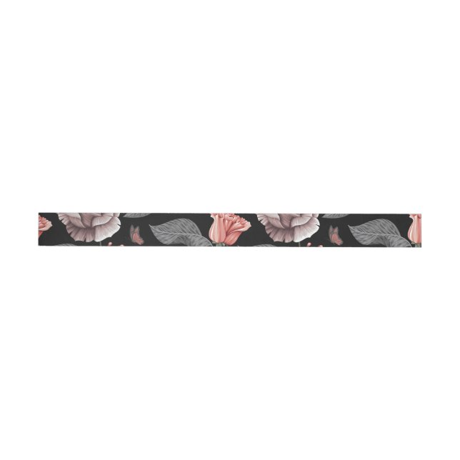 Watercolor Roses 15 Wrap Around Label (Individual)