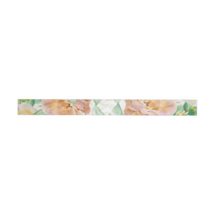 Watercolor Roses 27 Wrap Around Label