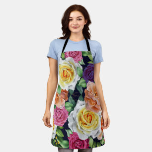 Watercolor Roses 29 Apron