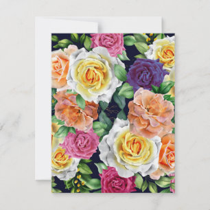 Watercolor Roses 29 Card