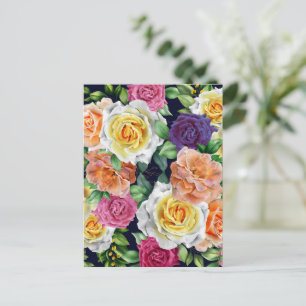 Watercolor Roses 29 Postcard