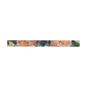Watercolor Roses 29 Wrap Around Label