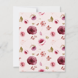 Watercolor Roses 30 Card