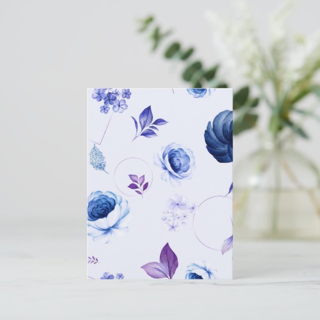 Watercolor Roses 31 Postcard (Standing Front)