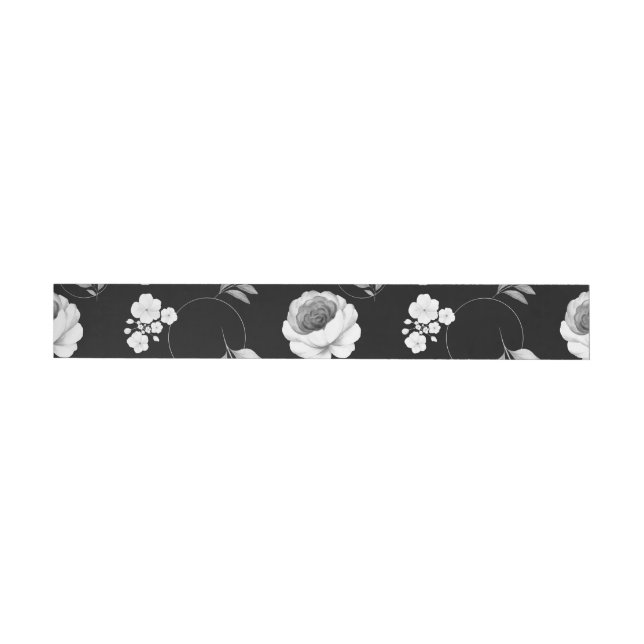 Watercolor Roses 33 Wrap Around Label (Individual)