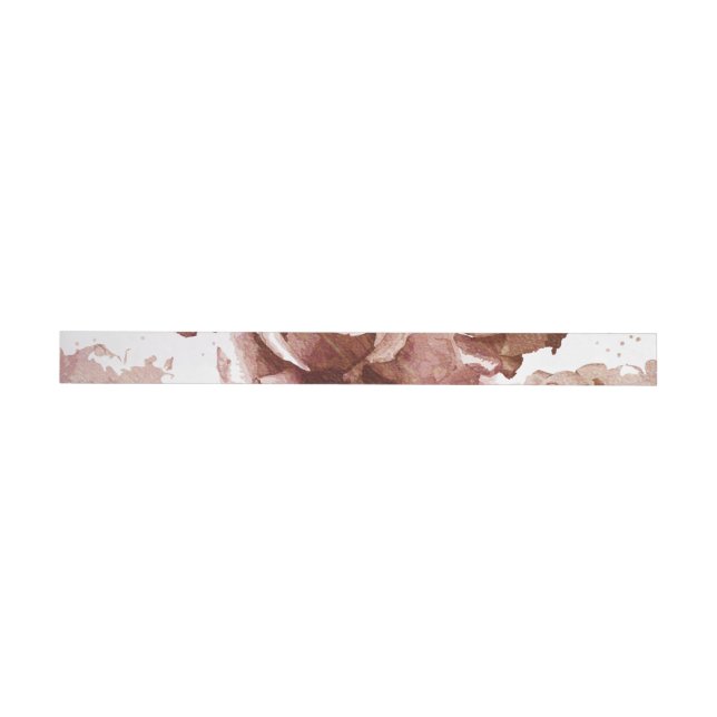 Watercolor Roses 3 Wrap Around Label (Individual)