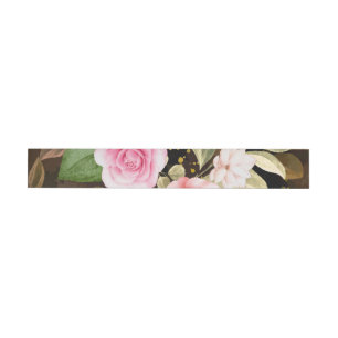 Watercolor Roses 3 Wraparound Address Label