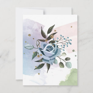 Watercolor Roses 5 Card