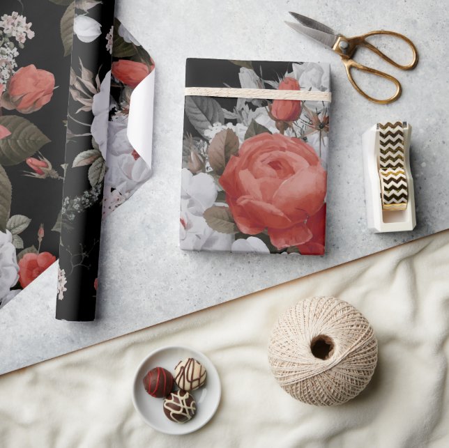 Watercolor Roses 7 Wrapping Paper (Crafts)