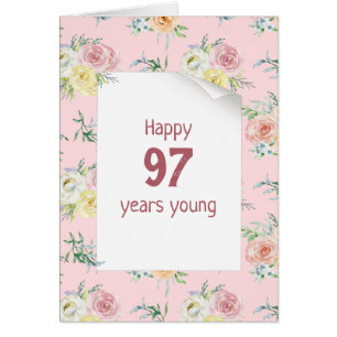 Watercolor Roses 97th Birthday