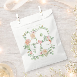 Watercolor Roses and Greenery Garden Wedding Favour Bags