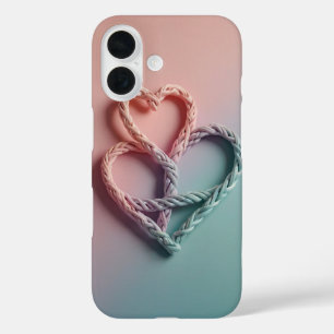 Watercolor Roses and Hearts iPhone 16 Case